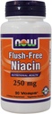 NOW Flush-free Niachin 250mg, 90 Capsules (Paket 2)