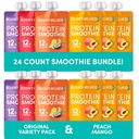 Designer Wellness Protein Smoothies Origignal Variety Pack dan Peach Mango Bundle