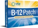 Vita Sciences Vitamin B12 Patch - Ekstra Kekuatan Formula untuk Pria dan Wanita, 1 Pasokan Bulan. Energi Boost, Fokus, Memori & Metabolisme