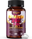 Suplemen NMNH (Dihidronicotinamide Mononucleotide) 600mg NAD Tambahan dengan Resveratrol, CoQ10, Biotin & Hyaluronic Acid 124; Dukung Energi Sel, Metabolisme & Skin Wellness, 64 Kapsul