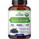 Zazzee USDA Organik Bilberry 20: 1 Ekstrak, 6000 mg Kekuatan, 120 Vegan Kapsul, 4 Bulan Suplai, Standardisasi dan berkonsentrasi 20X Ekstrak, 100% Vegetarian, All- Natural, Non-GMO, dibuat di Amerika Serikat