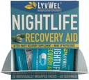 LyvWel Nightlife Recovery Carton 124; Rapid Morning Reperemenation, Liver Dukung Gibler4; DHM, Electrolites, B Vitamin - 20 Packs, 40 Servings