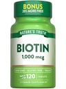 Nature 's Truth Biotin 1000mcg 124; 120 Tablet 12.4; Vegan, Non-GMO, Gluten Free Supplemen
