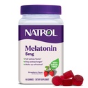 Natrol Melantonin Gummies 5mg, Sleep Supplemen Melonalin untuk Tidur, 140 Strawberry- Gummies Flavored, Pasokan Hari 70