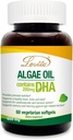 Lovita Algae Oil, Tanaman Berdasarkan DHA Alternatif untuk Minyak Ikan, Vegan Omega 3 dengan DHA 200 mg, 60 Vegetarian Softgel