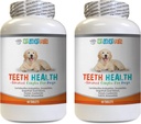 Tablet Nafas Anjing - Kesehatan Gigi Lanjutan untuk Anjing - Perkelahian Nafas Buruk - Best Looking Gums dan Gigi - Vitamin c untuk Pil Anjing - 120 Tablet (2 Botol)