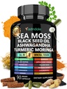 Adndale Sea Moss Black Seed Oil Ashwagandha Ginger Capsules. Seasons Capsules dengan Minyak Benih Hitam, Ashwagandha, Turmeric, Moringa, Bladderwrack, Burdock Root, Manuka Honey, Cinnamon