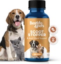 Scoot Stopper for Dogs & Cats - Natural Anal Gland & Digetical Supplement for Scooting, Stool Contency, Constipation, Indoor Accidents & Ufficult Pooping - 400 Odorless Pills