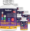 NUBest Tall Kids - Toddlers Vitamin dan Kid Vitamin for Age 2 sampai 9 - Dukung Bone Strongth, Overall Health and Imunity Shape - 540 Berry Bery Tablet 124; Pack 6