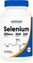 Nutricost Selenium 200mcg, 240 Vegetarian Capsules, Non- GMO, Gluten Free L- Selenomethionine