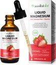 Magnesium Glycinate Liquid, Liquid Magnesium 1000Mg, Magnesium Drops, Liquid Magnesium Suplement, with Cellubose Fiber, Vitamin B6, C, D, Zinc, Digetical Health, Promotes Relaxation, No Sugar, 2 Fl Oz