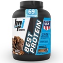 BPI Sports Best Protein - 100% Whiy Protein Powder - Pertumbuhan Muscle, Pemulihan, Pengembalian Meal - Tidak ada Pengisian, Gluten Free - Powder Protein Terbaik untuk Pria & Wanita 124; Coklat Brownie - 5.1 Pounds