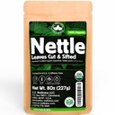 Tea Nettle - 8Oz (REAL WILD HARVEST) AU14; 100% USDA Certified ORGANIC 124; Loose Leaf (Urtica Dioica alias Stanging Nettle) Cut & Sifted