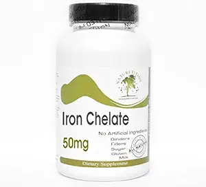 Iron Chelate 50mg ~ 100 Capsules - Tidak Ada Addititives ~ Suplemen Natureksi
