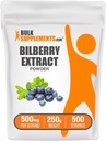 BulkSuplements.com Bilberry Extract Powder - Bilberry Extract Suplement, Herbal Suplement - Vegan & Glulten Free, 500mg per Serving, 250g (8.8 oz) (Paket 1)