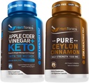 Herbtonics Apple Cider Vinegar Capsules Plus Keto BHB 124; Fat Burner & Weight Looss Suplement for Women & Men - Premium Ceylon Cinsules