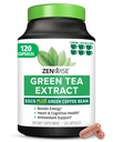 Zenwise Health Green Tea Extract Capsules for Men & Women - EGG Suplement with Green Coffee Bean Extract Boosts Energy & Memory - Imune Support for Skin, Brain & Hearth Health - Vegan - 120 Count