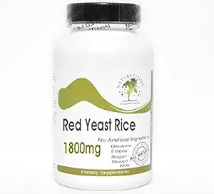 Red Yeast Rice 1800mg ~ 180 Capsules - No Addititives ~ Suplemen Naturedit
