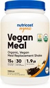 Nutricost Organic Vegan Replacement Shake Powder (Vanilla) - Certified USDA Organik, Vegan, dan Gluten Free
