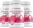Myo & D-Chiro Inositol Plus Supplement Blend, Hormonal Saldo, Healthy Ovulasi & Overall Wellness Dukungan untuk Perempuan, Fertility dan Pregnancy Kesehatan (3 Pack)