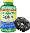 Spring - Valley Calcium 600 mg + Vitamin D 20 mcg - 500 Count dengan Weekly Pill Organizer GoodDealsHouse