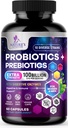 Prosesi untuk Perempuan & Pria 60 Milyar CFU - 10 Strains dengan Lacalyillus, Digetical Gut Health Progories & Imune Supplemen, Support Occasional Constipation, Gas & Bloating - 60 Kapsul