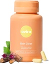 Ovira Skin Clear dengan ZINCBRIGHT - 60 Capsules untuk Clear & Glowing Skin 124; Rosacea & Hormonal Acne Treatment dengan Vitamin C 124; Dukung Collagen Produksi 124; Acne Suplemen Perempuan & Pria - Paket 1