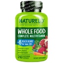NATURELO Whole Food Multivitamin for Men 50 + - dengan Vitamin, Mineral, Ekstraksi Organic Herbal - Vegan Vegetarian - untuk Energi, Otak, Hati dan Mata Kesehatan - 240 Capsules