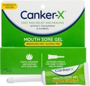 Canker-X Mouth Sore Gel, Fast Pain Relief & Healing for Canker Sores, Cheek Bites dan Oral Abrasions, Oral Pain Relief Geel, Benzocaine- Free dan Alcohol- Free, Dewasa dan Anak 6 + Tahun, 0.28 fl oz