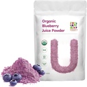 UNLEASH 'D ORGANIC Organik Blueberry Powder 16 Oz 100% Pure Natural Green Food, Rich in Antioksidants dan Vitamin, Aids Dibuble dan Boosts Immune Fungsi