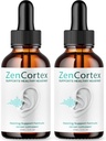 (2 Pack) Zencortex Untuk Relief Tinnitus - Formula Resmi - Zencortex Drops for Ears, Zen Cortex 24 Tinnitus Drops Liquid Rezes, Zen Cortex Pendengaran Dukungan Formula, Zencortex Oral (4oz)