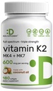 DEAL SUPLEMENT Vitamin K2 Suplemen 600mcg, 180 Coconut Oil Softgels 124; Full Spectrum High Absorpsi MK-7 & MK-4 Forms 124; Bone, gabungan, & Imune Dukungan - NN-GMO