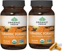 ORGANIC INDIA Turmeric Curcumin dengan Black Pepper - Herbal Suplemen, Dukungan Bersama & Imune System, Seluruh Suplemen, Trikatu, USDA Sertifikasi Organik - 180 Kapsul