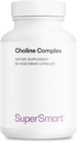 Supersmart - Coline Complex (Patented & High Strength) - with Choline Bitartch, GPC Cholin & CDP & Coline - High Potency Chooline Suplemen 124; Non-GMO & Gluten Free - 60 Vegetarian Capsules