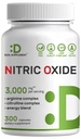 Nitric Oxide Booster 3.000mg Per Serving, 300 Kapsul - 12 dalam 1 Nitric Oxide Suplement - Arginine & Citrulline Complex with Energy Blend - Marshmallow Root - Promes Nutrient Flow to Muscles & Heart