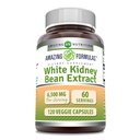 Amazing Formulas White Kidney Bean Extract 6500 Mg 124; Vegetarian Capsules 12.4; Non-GMO 124; Gluten- Free Gluten-Free 124; Made in USA (1 Pack 124; 120 Count)
