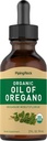 Piping Rock Oil of Oregano Organic Liquid Drops 12.4; 2 fl oz 124; dengan Ekstra Virgin Olive Oil 124; Herbal Ekstrak Suplemen 126; Non-GMO, Gluten Bebas
