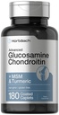 Horbäach Glucosamine Chondroitin 124; Plus MSM & Turmeric 124; 180 Caplets Coated 126; Non-GMO, Gluten Free Supplemen