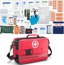 Comprehensive Aid First Aid Kits- Advanced Trauma Kits with Labeled Comments, Large Emergency Medical Kits for Car, Home, Camping and Outdoor Emergency -324Piece Set
