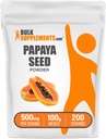 Papaya Pepaya BulkSulements.com Papaya - Benih Papaya Carica, Suplemen Nutres, untuk Dukungan Digetical & Gut - Gluten Free, 500mg per Serving, 100g (3.5 oz) (Paket 1)