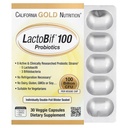 California Gold Nutrition LactoBif Progities, 100 Bllion CFU, 8 Aktif & Clinically meneliti Strains Probiotic, Sugar- Free, Vegetarian, Individually Double- foil Blister Seled, 30 veggie Capsules