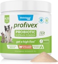 Vetnique Labs Profivex Progetic for Dogs All Natural Dog Chews & powder for Digetical Health Probiotic Suplemen untuk Dogs 5 Strains of Propoles & Preposer (Powder, 4.25oz)