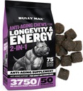 Bully Max 2-in- 1 Anti-Aging Multivitamin Chews - Senior Dog Food Supplement for Vitalitas, Imunity, Joint Support with Postories - Adult Dog Vitamin for Small & Large Breeds - 75 Tasty Soft Chews