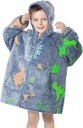 "MeMoreCool Wearable Cutty Blanket Hoodie, Hooded Blanket Kids Comfy Blanket Sweatshirt, Toddler Blanket with Hood"