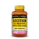 Mason Natural Lesit dengan Kelp, Vitamin B6 & Apple Cider Vinegar, Dual Action Formula, 100 Softgeels