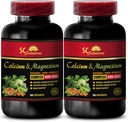 Tambahan Kalsium dan Magnesium untuk Perempuan - Calsium Magnesium Kompleks dengan Vitamin D dan Boron - Muscle Recovery Powder Post Workout, Calcium Magnesium, Boron Organik - 2 Botol 120 Kapsul