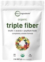 Mikro Ingredients Organic Triple Fiber Powder, 2lb 124; Prebiotic Alam untuk mendukung Digetical & Gut Health & Gut 124; Soluble, Easily Digeable 124; Unflamited, Vegan