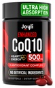 Absorpsi Tinggi CoQ10 500MG - Co Q 10 Tambahan 120 Softgels for Heart Health & Energy Produksi - Enhanced CoQ10 Nuttration Suplemen dengan Koenzim Q10 - Alternatif untuk coq10 400mg softgels