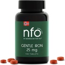 Besi Lembut NFO [100 Tablet] Norwegia High- Kompleks Besi Absorpsi dengan Ferrochel Dipatenkan Besi, Lembut di The Stomach, Vegan - Friendly, Non- Constipating