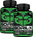 Tambahan Testosteron Booster untuk Pria - Goril X Male Enhancing Pills - Increase Size, Power & Energy - with Horny Goat Weed, Tongkat Ali & Tribulus Terrestris - 60 Capsules (2pk)
